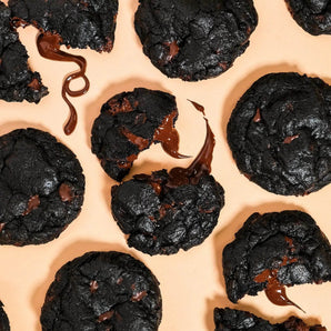 Double Choc Chip New York Cookie with gooey melted chocolate chips, freshly baked by Crumbs & Doilies.
